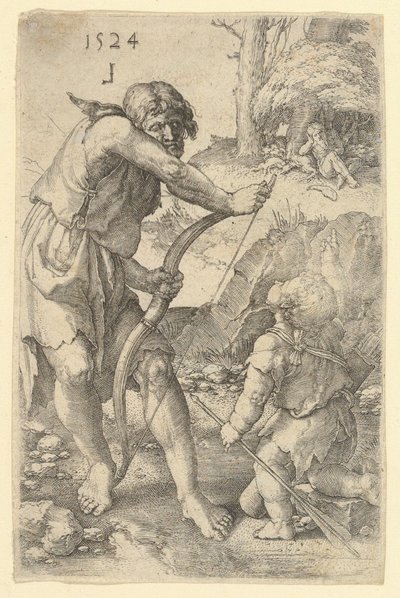 Lamech og Kain, 1524. af Lucas van Leyden