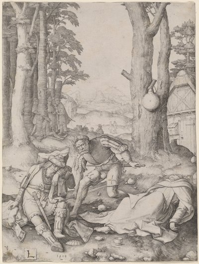 Mahomet og munken Sergius af Lucas van Leyden