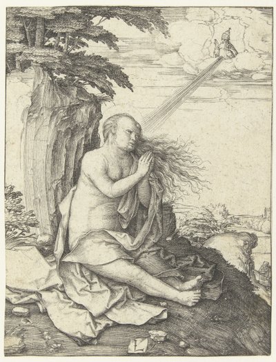 Maria Magdalene i ørkenen af Lucas van Leyden