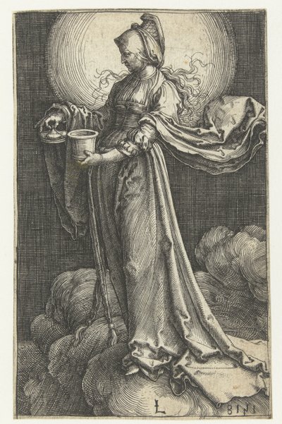 Maria Magdalene på skyerne Maria Magdalena i de wolken af Lucas van Leyden
