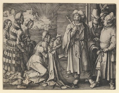 Potifars kone anklagede Josef, 1512. af Lucas van Leyden