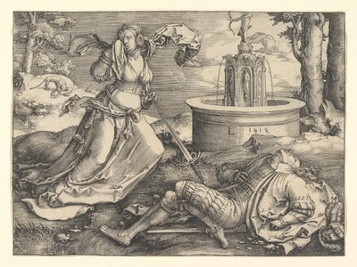 Pyramus og Thisbe, 1514 af Lucas van Leyden