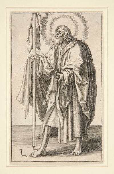 Sankt Jakob den større (eller den ældre) fra serien: Kristus og apostlene af Lucas van Leyden