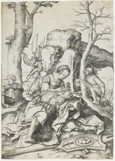 Samson og Delila, ca. 1508 af Lucas van Leyden