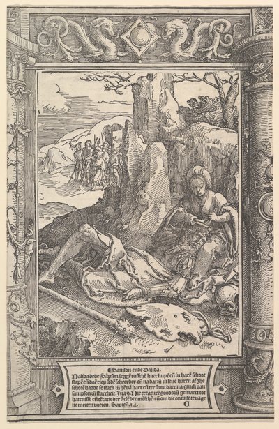 Samson og Delila, ca. 1517. af Lucas van Leyden