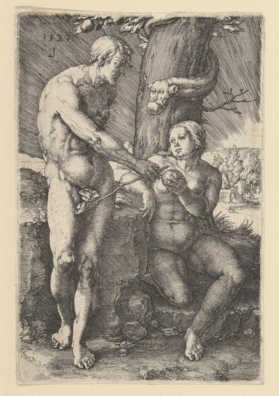 Adam og Evas synd, 1529. af Lucas van Leyden