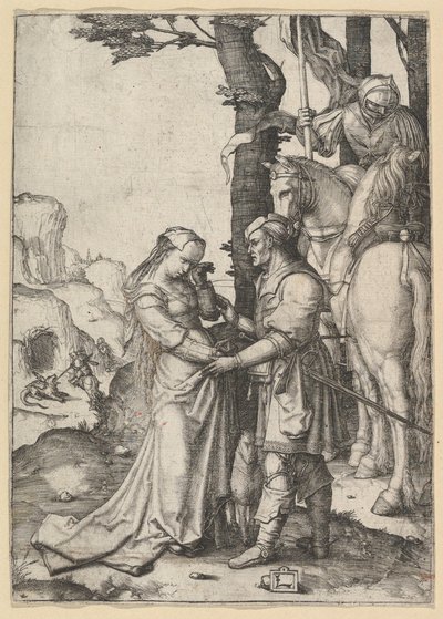 St. George Liberating the Princess, ca. 1508. af Lucas van Leyden