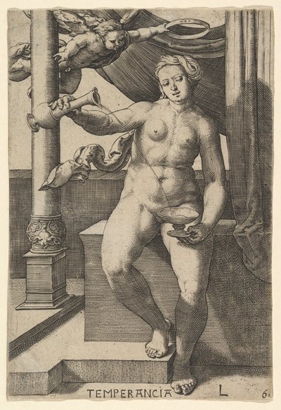 Temperance Temperancia, 1530. af Lucas van Leyden