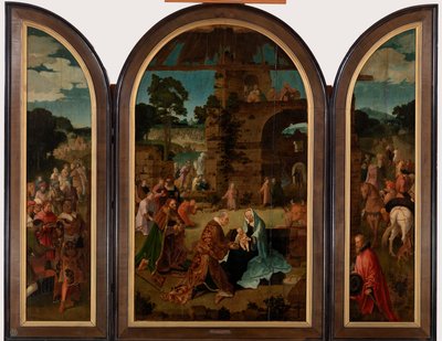 The Adoration of the Magi Triptykon, c.1510 af Lucas van Leyden