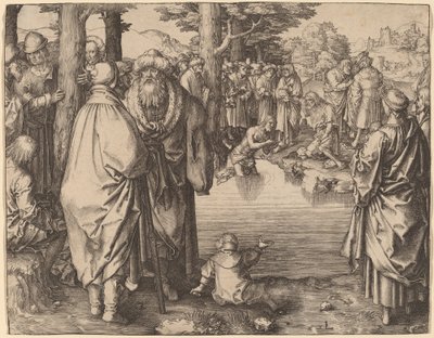 Kristi dåb i Jordan af Lucas van Leyden