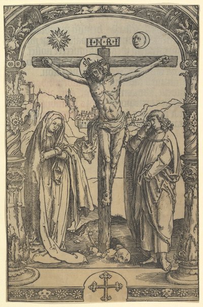 Korsfæstelsen brugt i Utrecht Missal, Leiden, 1514, ca. 1512 af Lucas van Leyden