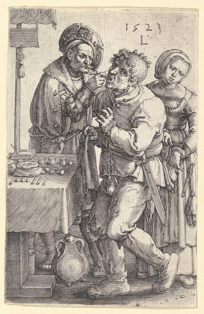 Tandlægen, 1523. af Lucas van Leyden