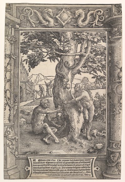 Menneskets fald, ca. 1517. af Lucas van Leyden