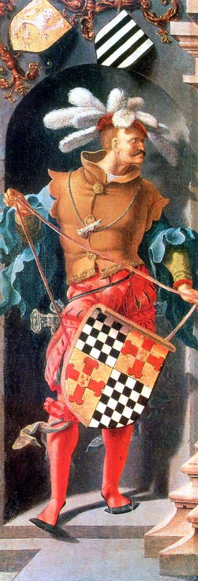 The Healing of Blind Man of Jericho, Detail, 1531 af Lucas van Leyden