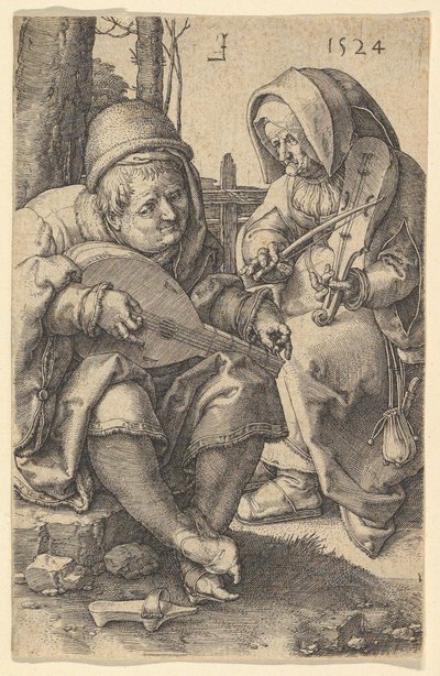 Musikerne, 1524. af Lucas van Leyden