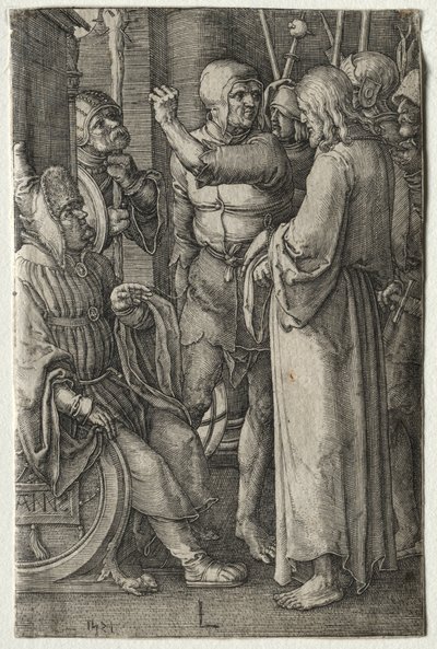 Lidenskaben: Kristus foran ypperstepræsten af Lucas van Leyden