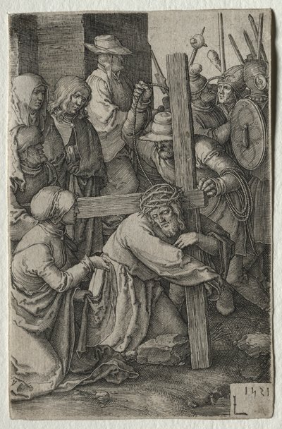 The Passion: Christ Carrying the Cross, 1521. af Lucas van Leyden