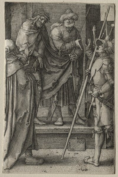 Lidenskaben: Kristus præsenteret for folket, 1521. af Lucas van Leyden