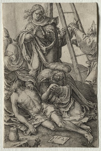 The Passion: Descent from the Cross, 1521. af Lucas van Leyden