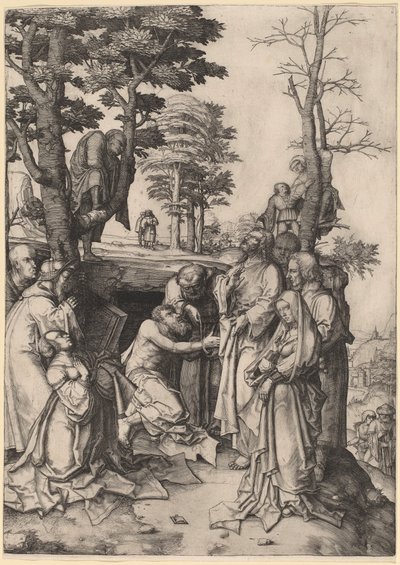 Opvækkelsen af Lazarus af Lucas van Leyden