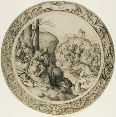 Den runde lidenskab: Kristus bærer korset af Lucas van Leyden