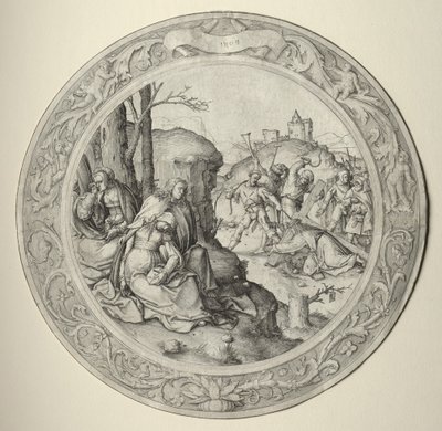 The Round Passion: Christ Carrying the Cross, 1509. af Lucas van Leyden