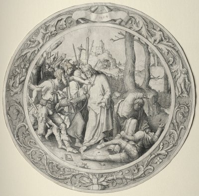 The Round Passion: The Betrayal of Christ, 1509. af Lucas van Leyden