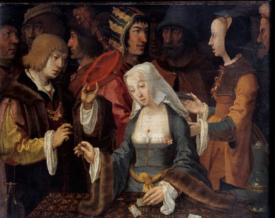 Kortskytterne Maleri af af Lucas van Leyden