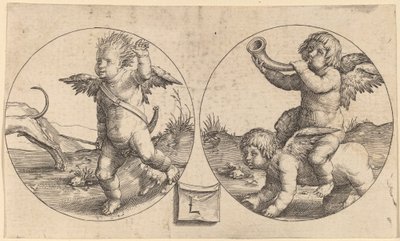 To Amorer i to Cirkler af Lucas van Leyden