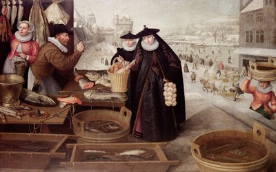 Vinter, 1595 af Lucas van Valckenborch