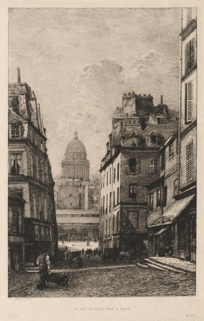 Rue du Haut Pavé i Paris af Lucien Gautier