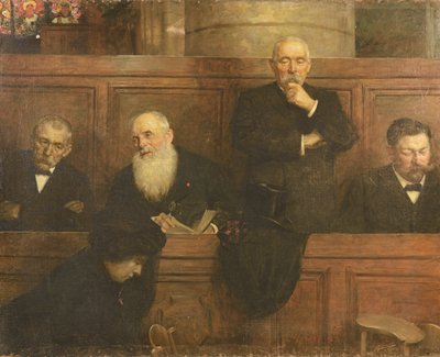 Kirkeværgene (olie på lærred) af Lucien Hector Jonas