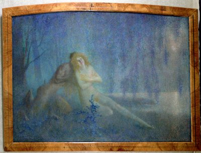 Blue Story (olie på lærred) af Lucien Levy-Dhurmer