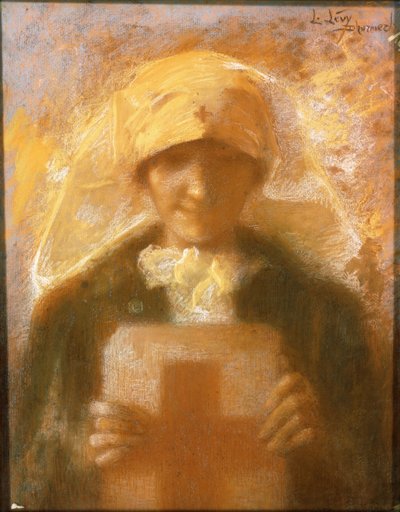 Portræt af en ung sygeplejerske af Lucien Levy-Dhurmer