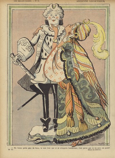 Adrienne Lecouvreur, Illustration for Le Rire af Lucien Metivet