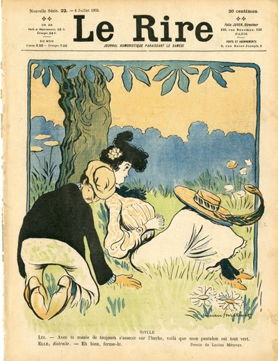 Cover af ""Le Rire"", satirisk i farver af Lucien Metivet