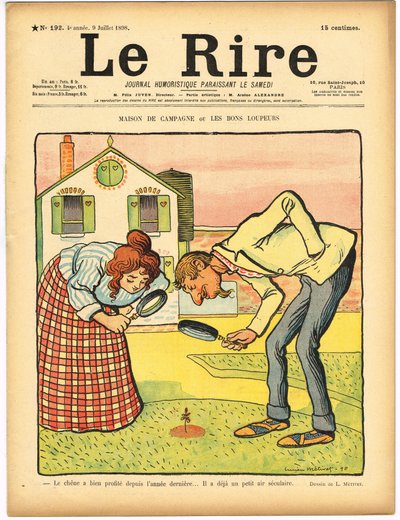 Cover af "Le Rire", Satirisk i farver af Lucien Metivet