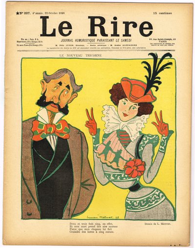 Cover af "Le Rire", Satirisk i farver af Lucien Metivet
