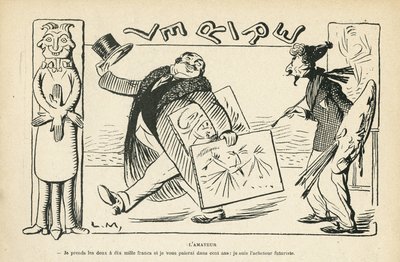 Illustration i Le Rire, 02/03/12 - Amatoren (gravering) af Lucien Metivet