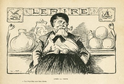 Illustration i Le Rire, 08/06/12 - Efter præsidentens besøg - Fallieres Armand (1841-1931) (gravering) af Lucien Metivet