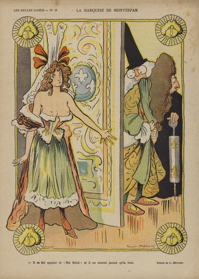 La Marquise De Montespan, Illustration for Le Rire af Lucien Metivet