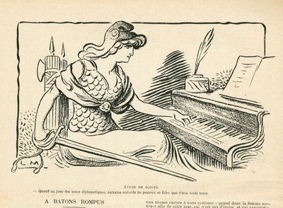 Latter, satirisk i sort/hvid af Lucien Metivet