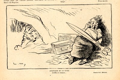 Le Rire rouge, satirisk i sort/hvid af Lucien Metivet