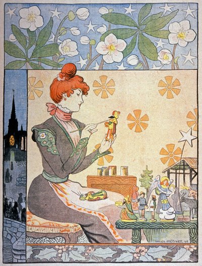 Maleri af santons i Provence. 1898 (Illustration) af Lucien Metivet