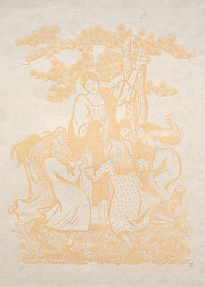 Illustration 25: La Ronde, 1893. af Lucien Pissarro