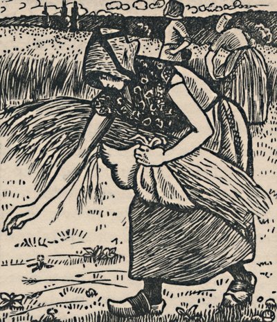 Ruth Gleaning, 1919 af Lucien Pissarro