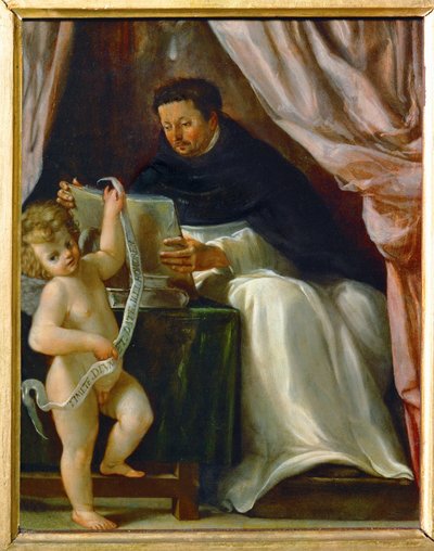 Dominikaneren Sankt Vincent Ferrer og englen ... af Lucio massari