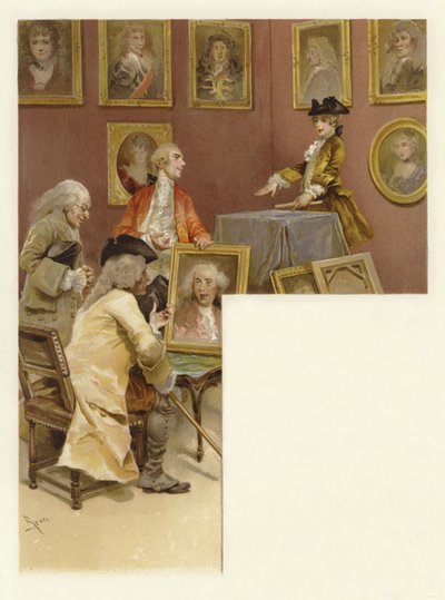 Illustration til The School for Scandal (chromolitho) af Lucius Rossi