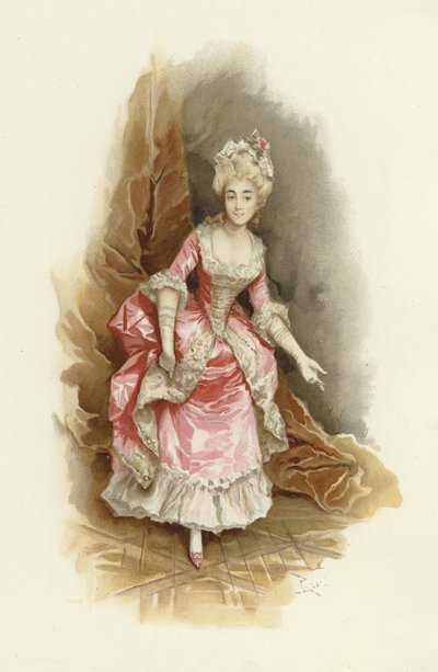 Illustration til The School for Scandal (chromolitho) af Lucius Rossi