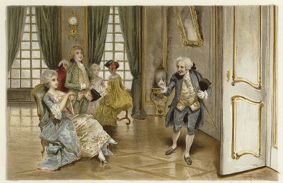 Illustration til The School for Scandal (chromolitho) af Lucius Rossi